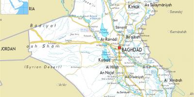 Kart over Irak river
