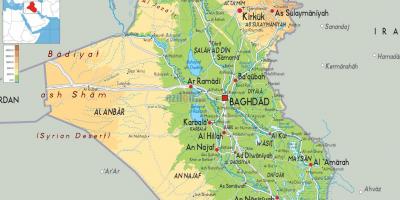 Kart over Irak geografi
