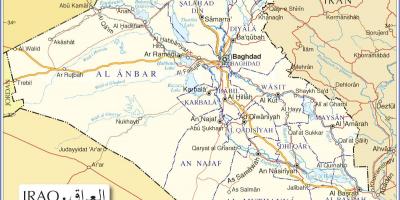 Kart over Irak veier