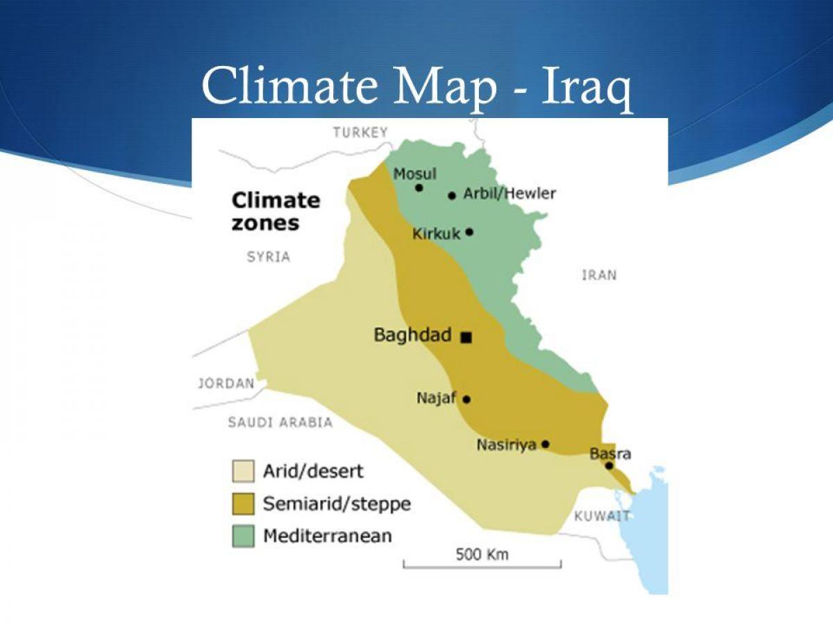Kart over Irak klima